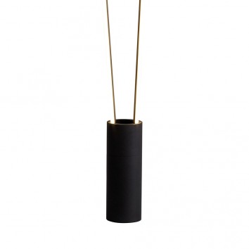 Lámpara de pie negro dos brazos LED 2