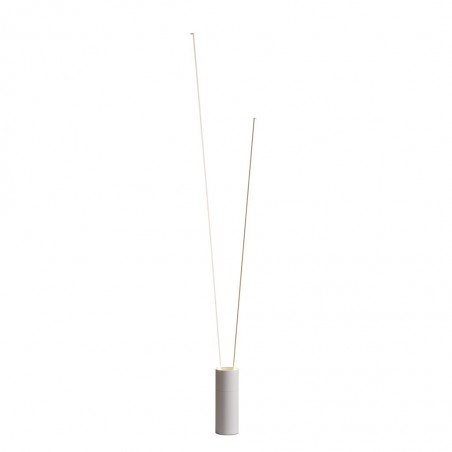 Lámpara de pie blanco dos brazos LED