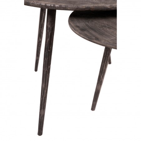 Set 3 mesas auxiliares estilo vintage 471-56-43cm