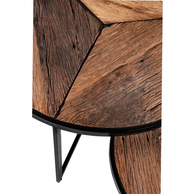 Set 2 mesas centro de estilo étnico 50-70cm