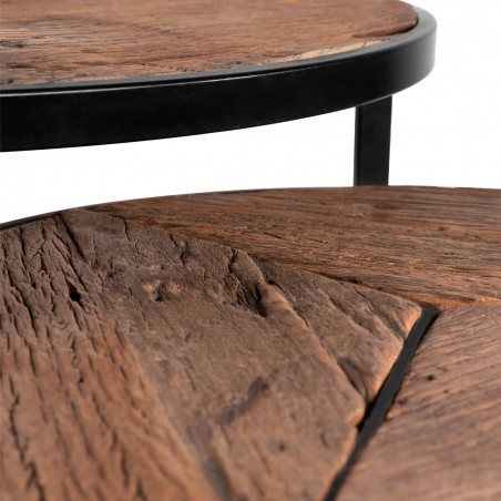 Set 2 mesas centro de estilo étnico 50-70cm