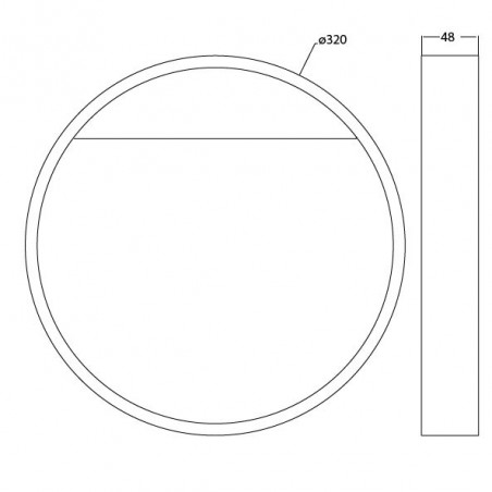 Aplique pared exterior LED Cycle 32cm