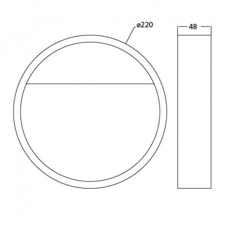 Aplique pared exterior LED Cycle 22cm