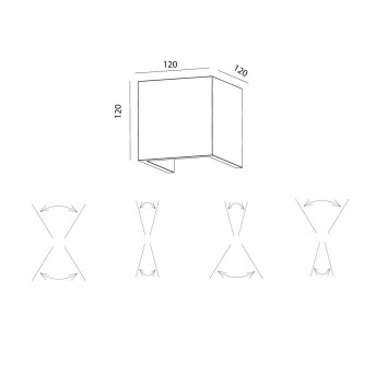 Aplique de pared exterior LED 12W textura blanco 2