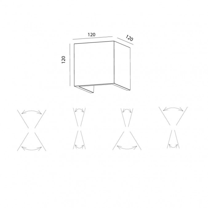 Aplique de pared exterior LED 12W textura blanco