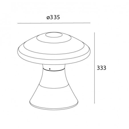 Lámpara baliza exterior Taos 33,5cm LED 12W