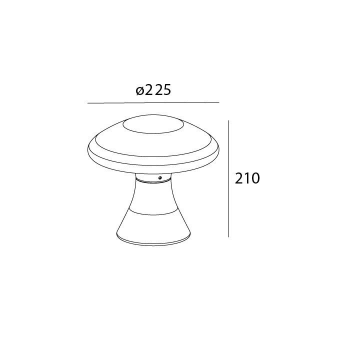 Lámpara baliza exterior Taos 22,5cm LED 6,5W