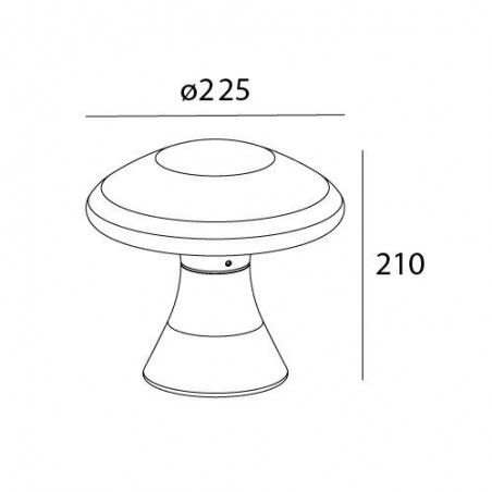 Lámpara baliza exterior Taos 22,5cm LED 6,5W