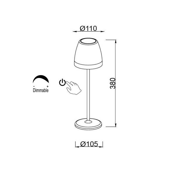 Lámpara portátil con LED serie K3 blanco