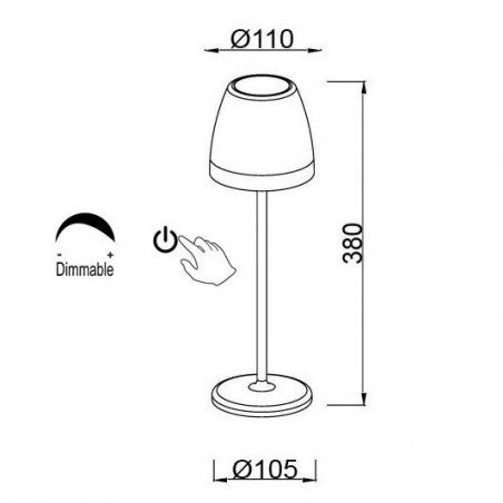 Lámpara portátil con LED serie K3 blanco