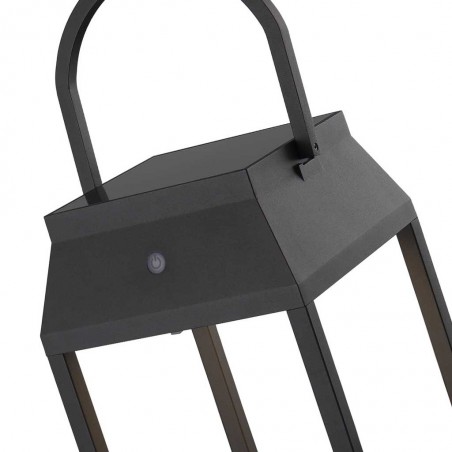 Farol portátil LED recargable serie Sapporo grafito 36cm