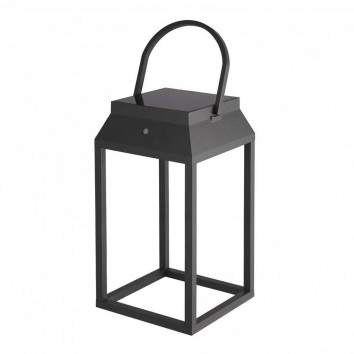 Farol portátil LED recargable serie Sapporo grafito 36cm