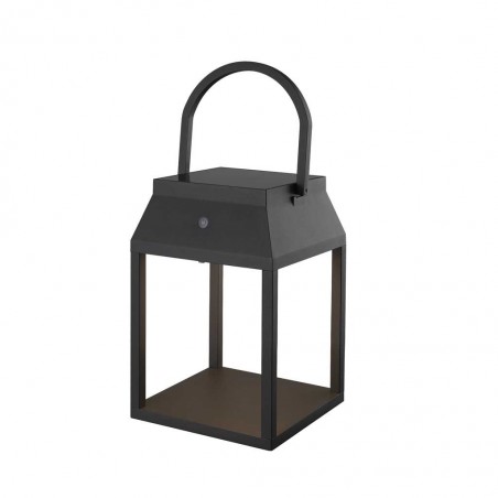 Farol portátil LED recargable serie Sapporo grafito 29cm