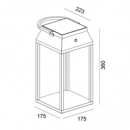 Farol portátil LED recargable serie Sapporo blanco 36cm