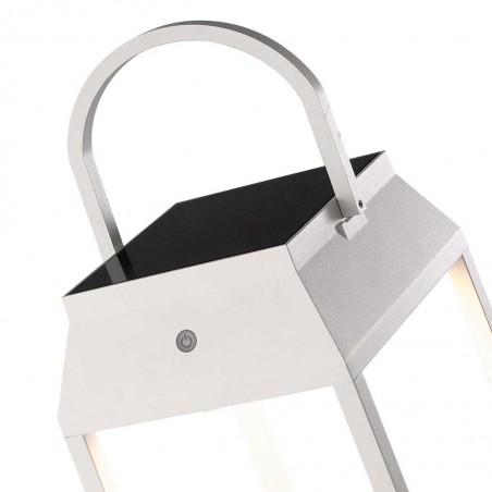 Farol portátil LED recargable serie Sapporo blanco 29cm