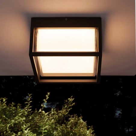 Plafón de exterior LED pared o techo serie Chamonix gris