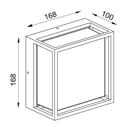Plafón de exterior LED pared o techo serie Chamonix gris