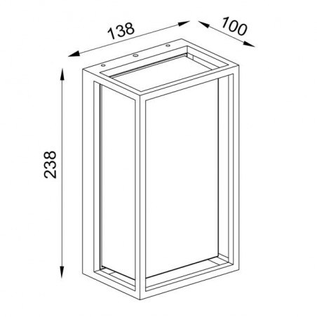 Aplique de exterior LED pared o techo serie Chamonix gris