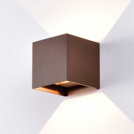 Aplique pared exterior LED serie Davos corten