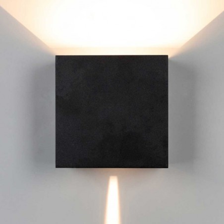 Aplique pared exterior LED serie Davos XL negro