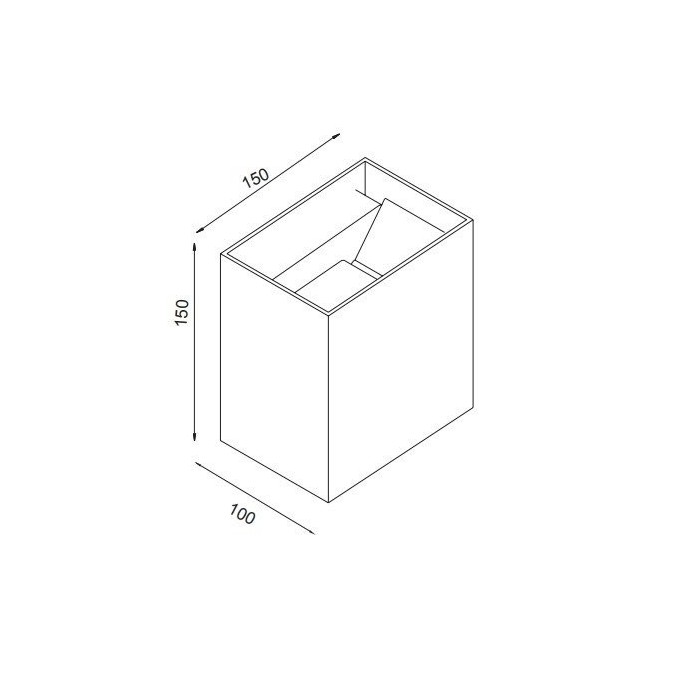 Aplique pared exterior LED serie Davos XL negro