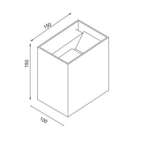 Aplique pared exterior LED serie Davos XL negro