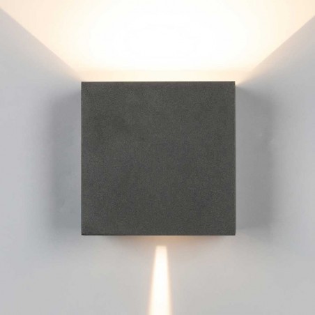 Aplique pared exterior LED serie Davos XL gris