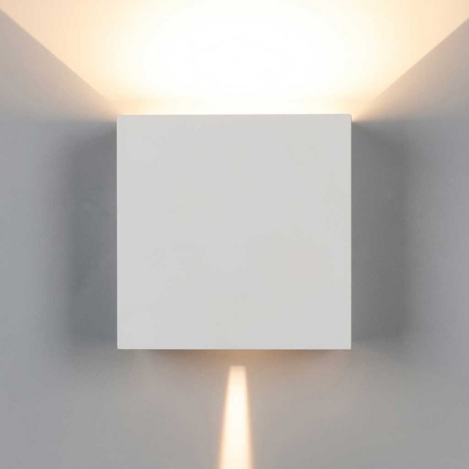 Aplique pared exterior LED serie Davos XL blanco