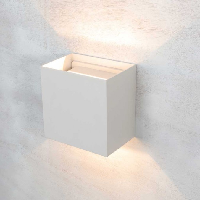 Aplique pared exterior LED serie Davos XL blanco