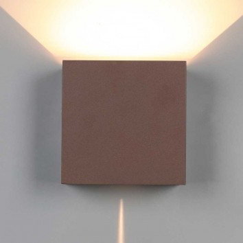 Aplique pared exterior LED serie Davos XL corten 2