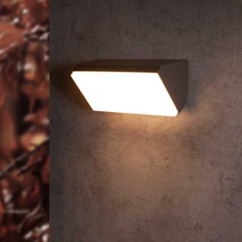 Aplique de pared horizontal LED serie Solden gris 2