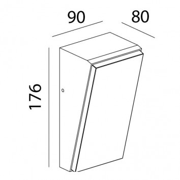 Aplique de pared vertical LED serie Solden gris 2