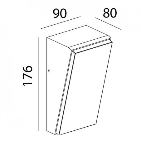 Aplique de pared vertical LED serie Solden gris