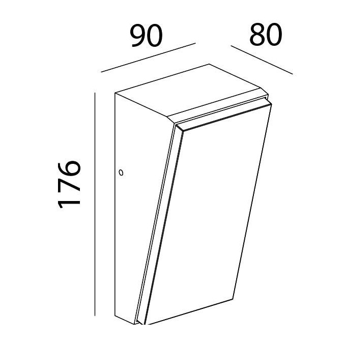 Aplique de pared vertical LED serie Solden blanco