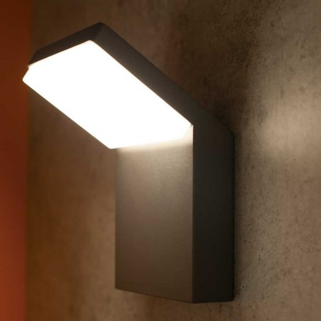 Aplique de pared LED serie Alpine IP65 gris