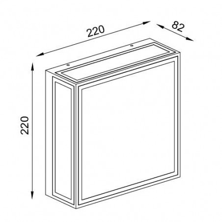 Plafón de exterior LED pared o techo serie CBachelor gris