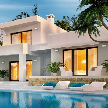 Aplique de pared exterior 1xE27 serie Utah blanco