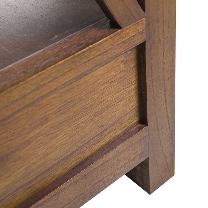 Librería con dos cajones estilo colonial mindi 80x35x165h Librería con dos cajones estilo colonial mindi 80x35x165h