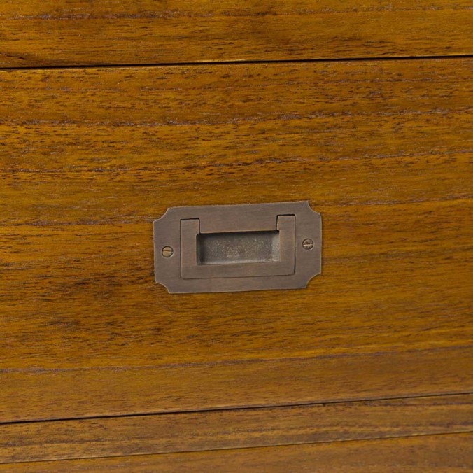 Cajonera en escalera izquierda estilo colonial mindi 70x35x70h Cajonera en escalera izquierda estilo colonial mindi 70x35x70h