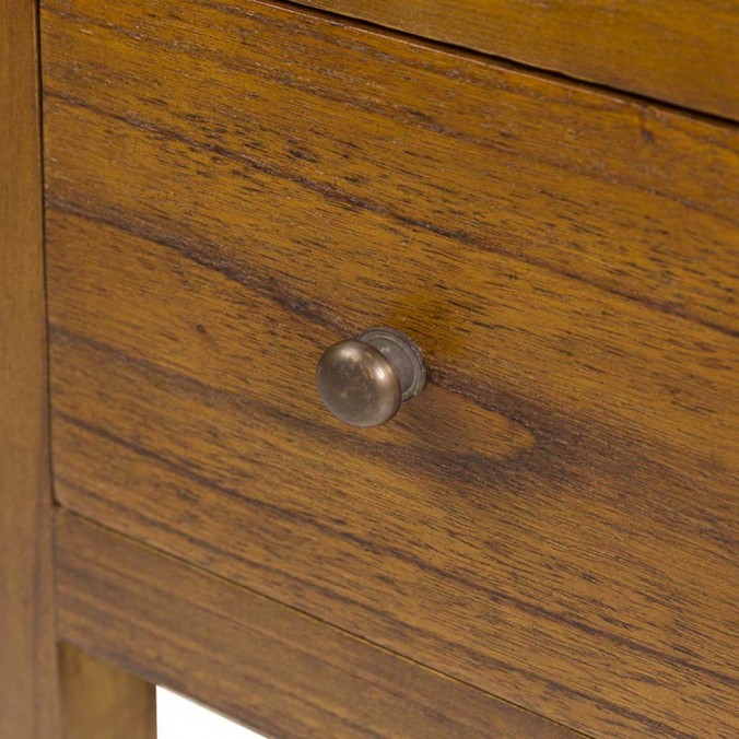 Cajonera en escalera izquierda estilo colonial mindi 70x35x70h Cajonera en escalera izquierda estilo colonial mindi 70x35x70h