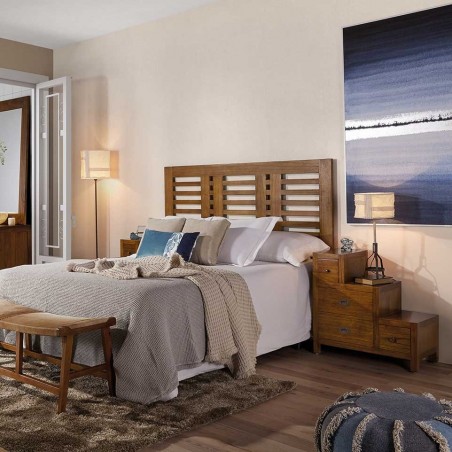 Cajonera en escalera izquierda estilo colonial mindi 70x35x70h