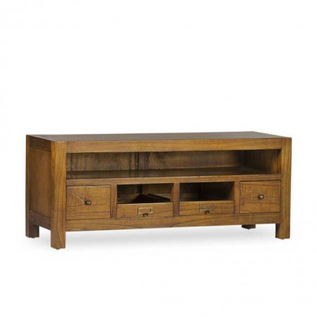 Mueble TV 4 cajones estilo colonial mindi 110x40x45h