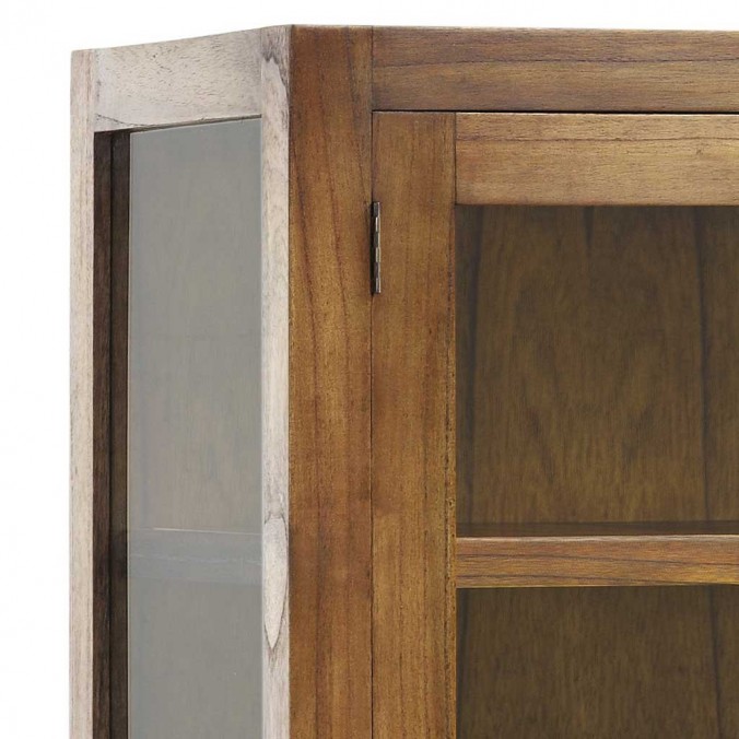 Vitrina 4 cajones y 4 puertas estilo colonial mindi 115x40x155h