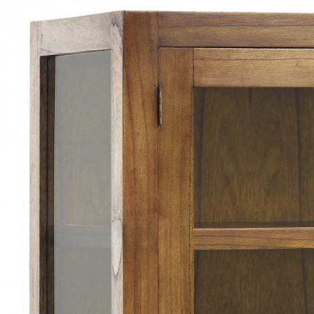 Vitrina 4 cajones y 4 puertas estilo colonial mindi 115x40x155h