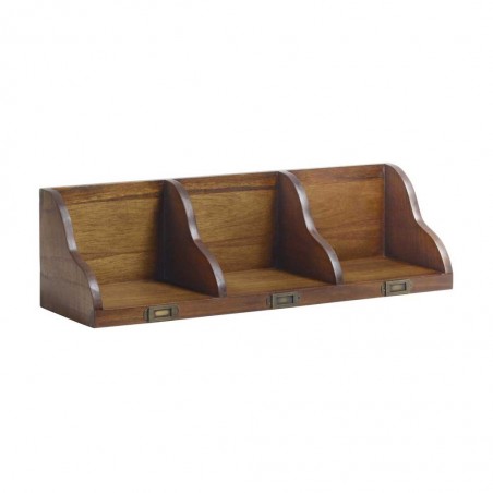 Estantería de pared estilo colonial mindi 70x20x20h