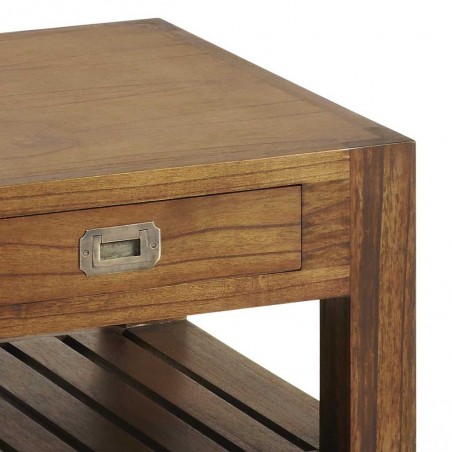 Mesa auxiliar o de noche estilo colonial mindi 60x60x40h