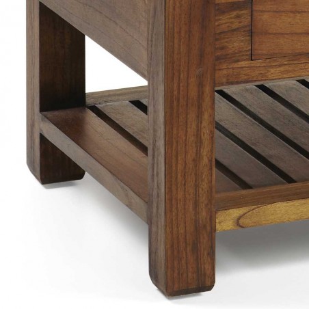 Mesa auxiliar o de noche estilo colonial mindi 60x60x40h