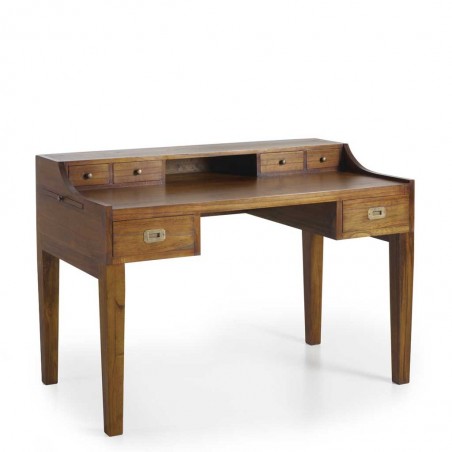 Escritorio con 6 cajones de esilo colonial mindi 125x70x78h