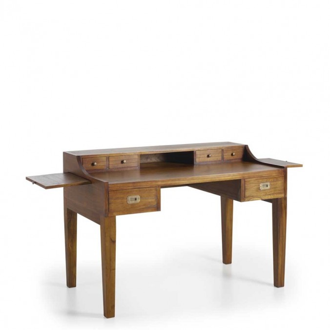 Escritorio con 6 cajones de esilo colonial mindi 125x70x78h