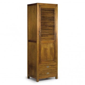 Armario con dos cajones y puerta estilo colonial mindi 65x50x200h